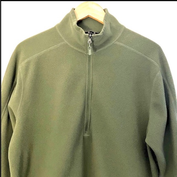 Marmot Green 1/4 Zip Fleece Pullover Sweater Jacket Top Size Medium - Picture 2 of 7
